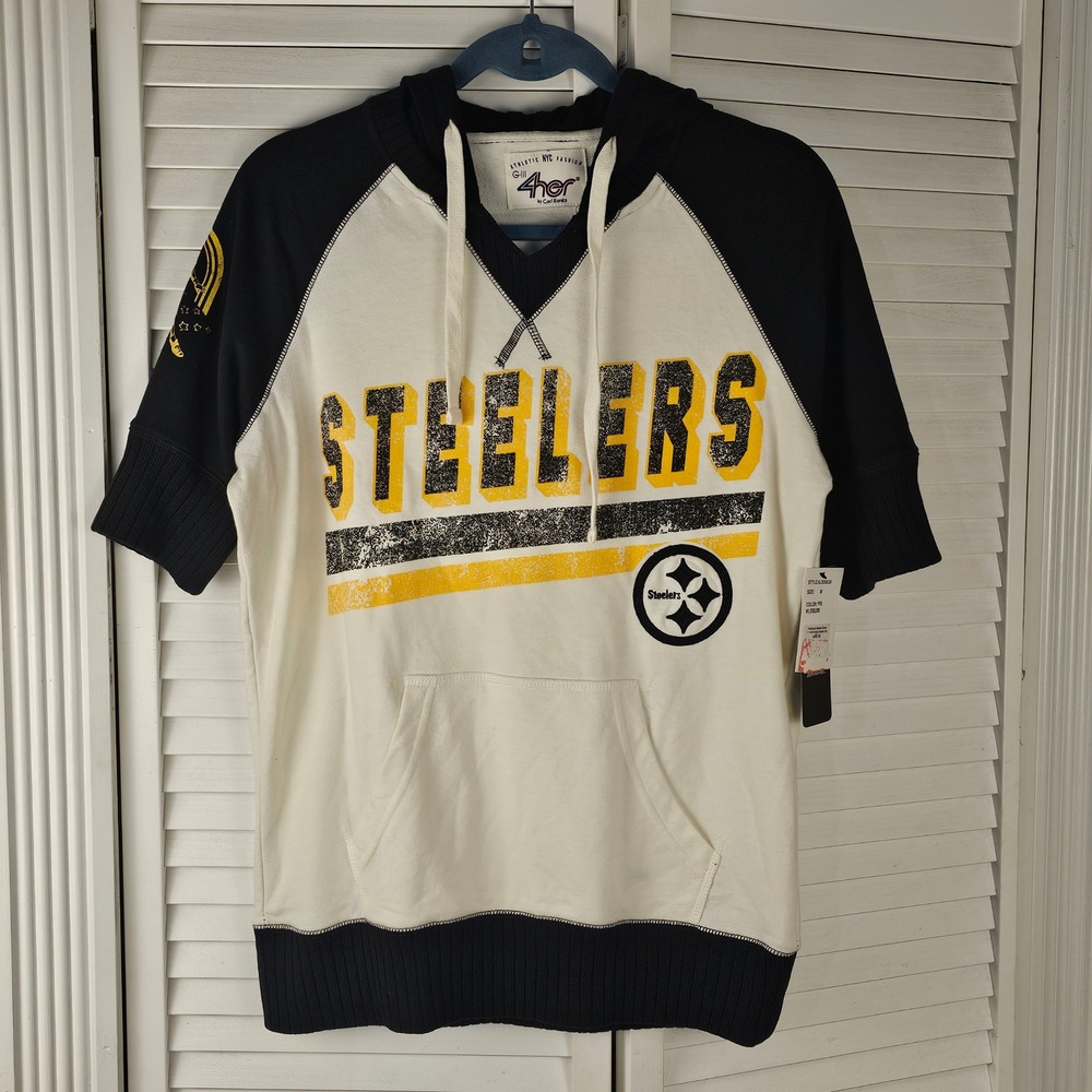 NWT‎ NFL Team Apparel G-III For Her Carl Banks Pittsburgh Steelers Hoodie Medium